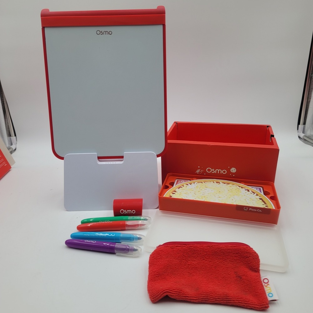 Osmo Pizza Co and Creative Starter Kit for iPad Learning Game Bundle Red White
